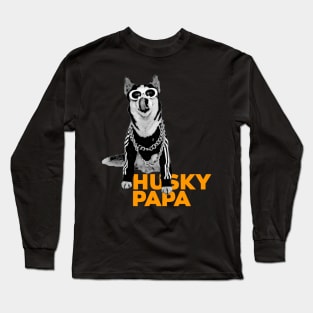 Husky Papa Long Sleeve T-Shirt